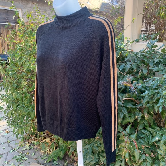 Brave Soul Black Stripe Long Sleeve Sweater | S - Picture 5 of 8